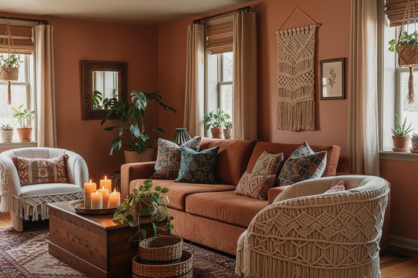 Same room after Bohemian redesign by Rehome